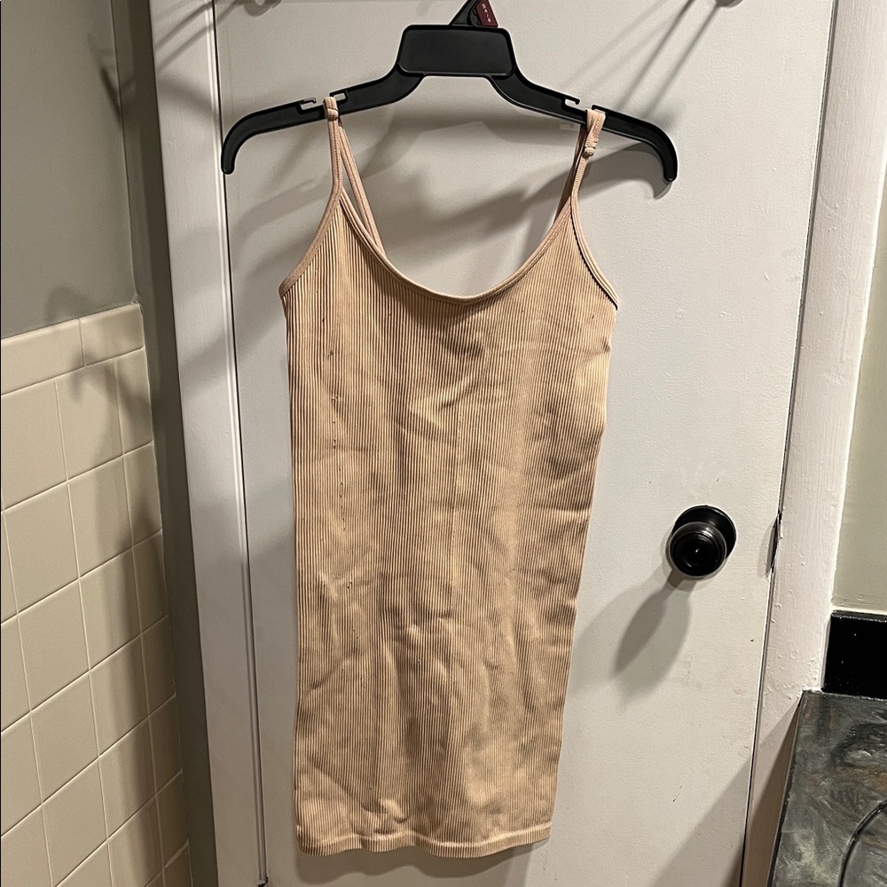Forever 21 Ribbed Tan Mini Dress